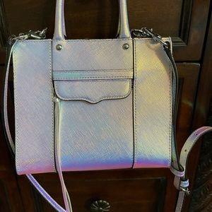 EUC Rebecca Minkoff small iridescent tote bag. So gorgeous in light!